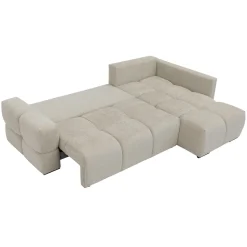Garnero Arredamenti Divano letto angolare 3 posti 267x185cm box contenitore beige Sottovoce Tessuto Artico Beige Outlet