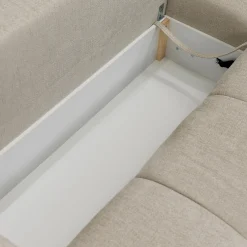 Garnero Arredamenti Divano letto angolare 3 posti 267x185cm box contenitore beige Sottovoce Tessuto Artico Beige Outlet