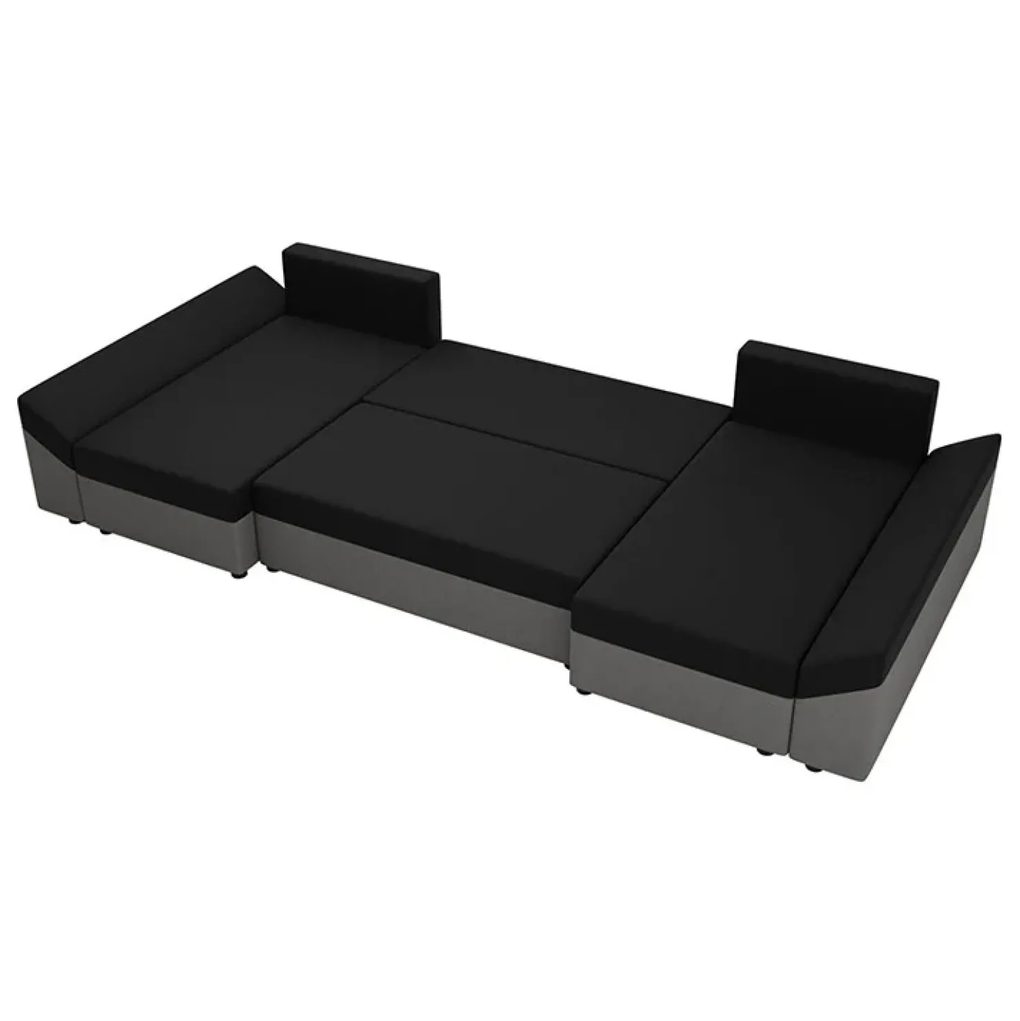 Garnero Arredamenti Divano letto angolare 5 posti 321cm grigio nero Appia Clearance