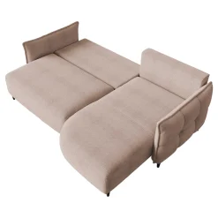 Garnero Arredamenti Divano letto angolare 3 posti 244x165cm tessuto rosa Lollypop Tessuto Peluche Onega Rosa Outlet