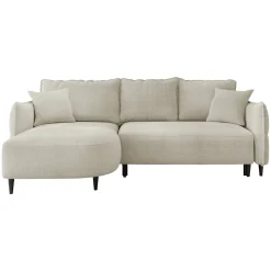 Garnero Arredamenti Divano letto angolare 3 posti 244x165cm tessuto tortora Lollypop Tessuto Peluche Onega Tortora Online