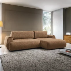 Garnero Arredamenti Divano letto angolare destra 3 posti 270x167cm tessuto arancio Cloudify Tessuto Puente Arancio Hot