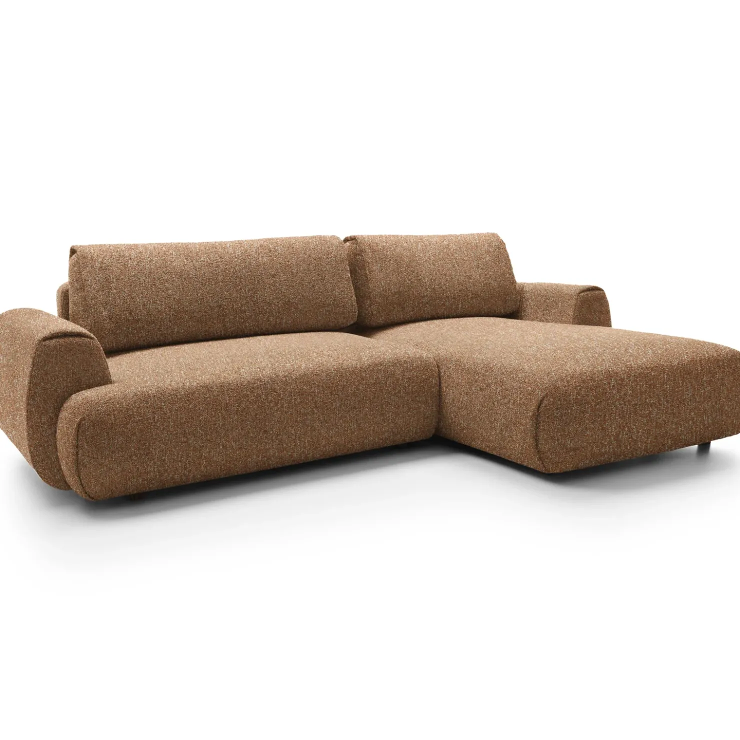 Garnero Arredamenti Divano letto angolare destra 3 posti 270x167cm tessuto arancio Cloudify Tessuto Puente Arancio Hot