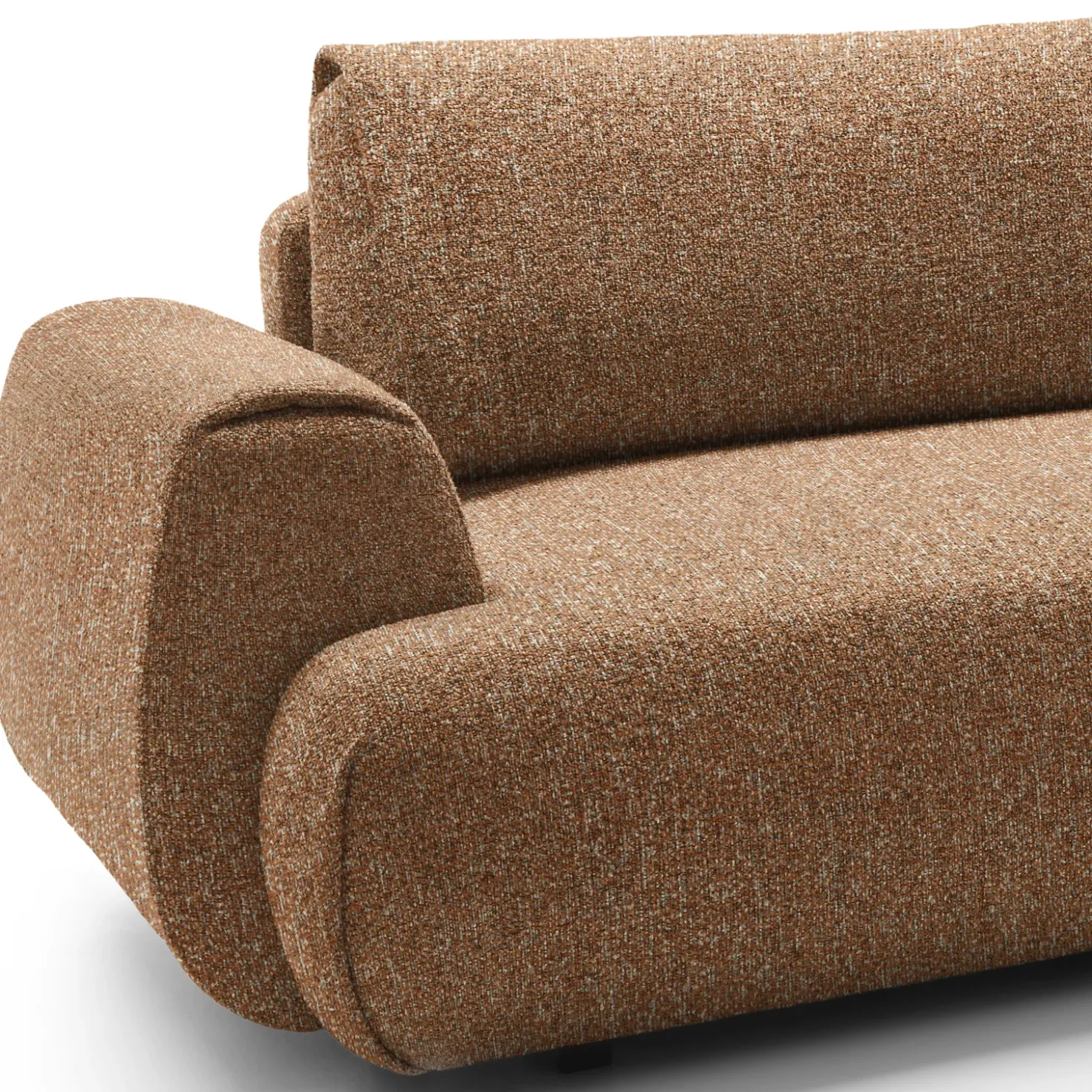 Garnero Arredamenti Divano letto angolare destra 3 posti 270x167cm tessuto arancio Cloudify Tessuto Puente Arancio Hot