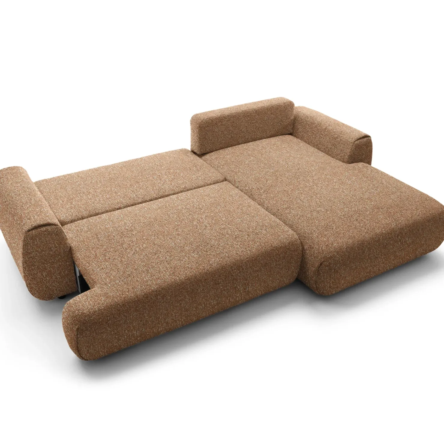 Garnero Arredamenti Divano letto angolare destra 3 posti 270x167cm tessuto arancio Cloudify Tessuto Puente Arancio Hot