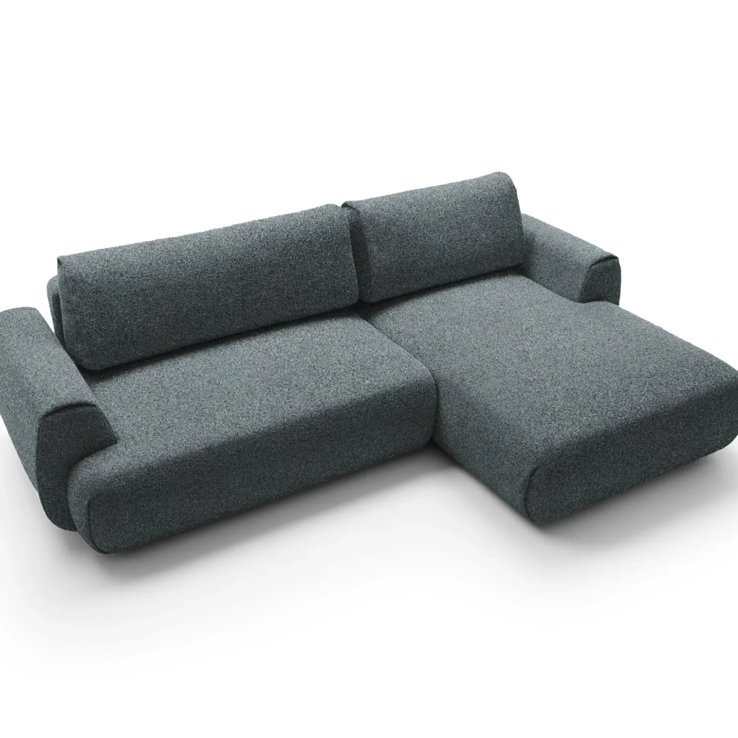 Garnero Arredamenti Divano letto angolare destra 3 posti 270x167cm tessuto antracite Cloudify Tessuto Puente Antracite Discount