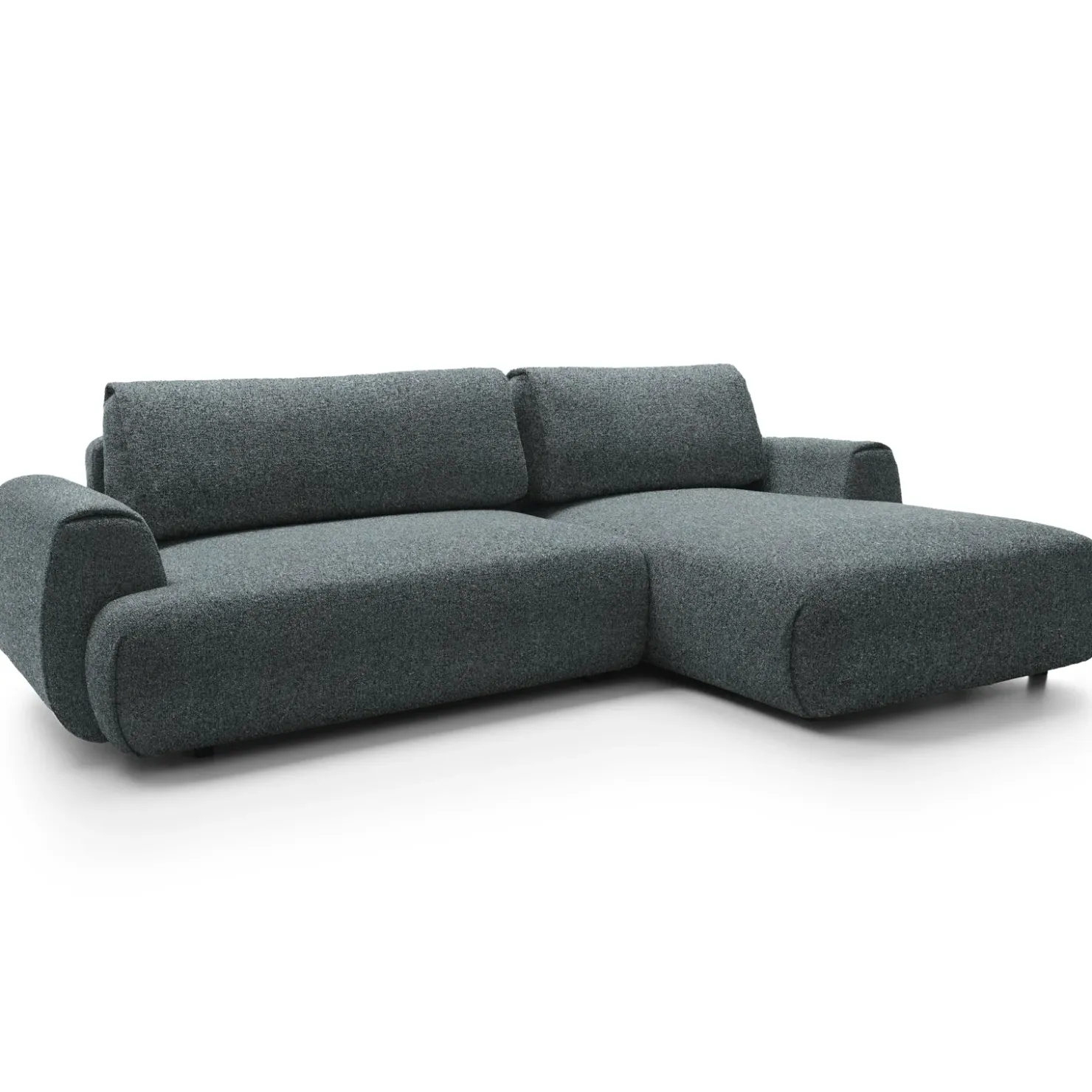 Garnero Arredamenti Divano letto angolare destra 3 posti 270x167cm tessuto antracite Cloudify Tessuto Puente Antracite Discount