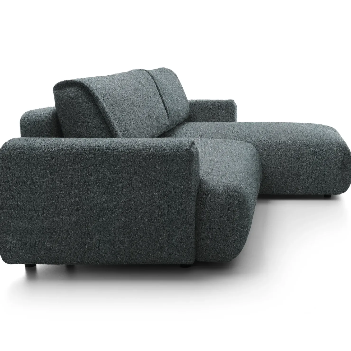 Garnero Arredamenti Divano letto angolare destra 3 posti 270x167cm tessuto antracite Cloudify Tessuto Puente Antracite Discount