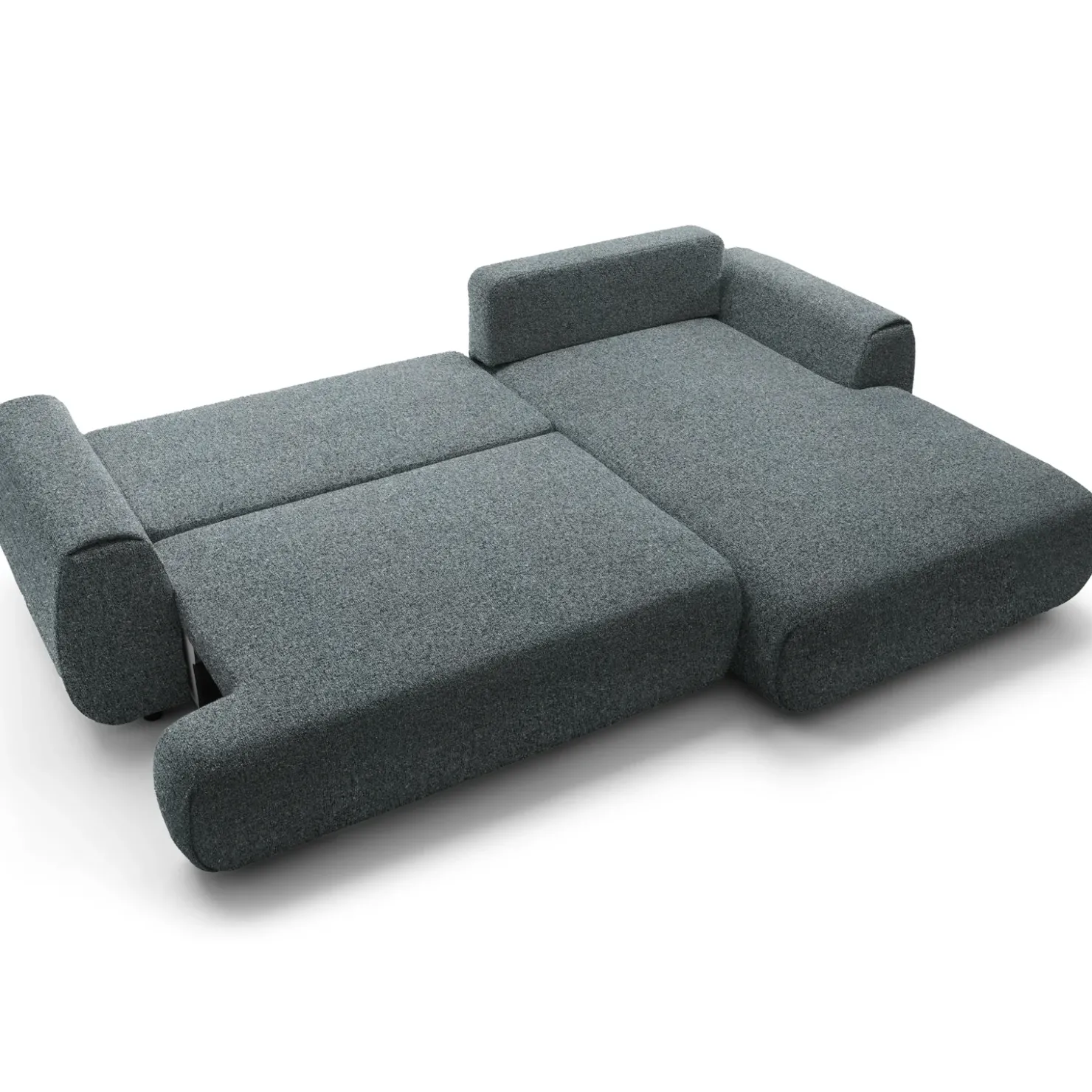 Garnero Arredamenti Divano letto angolare destra 3 posti 270x167cm tessuto antracite Cloudify Tessuto Puente Antracite Discount