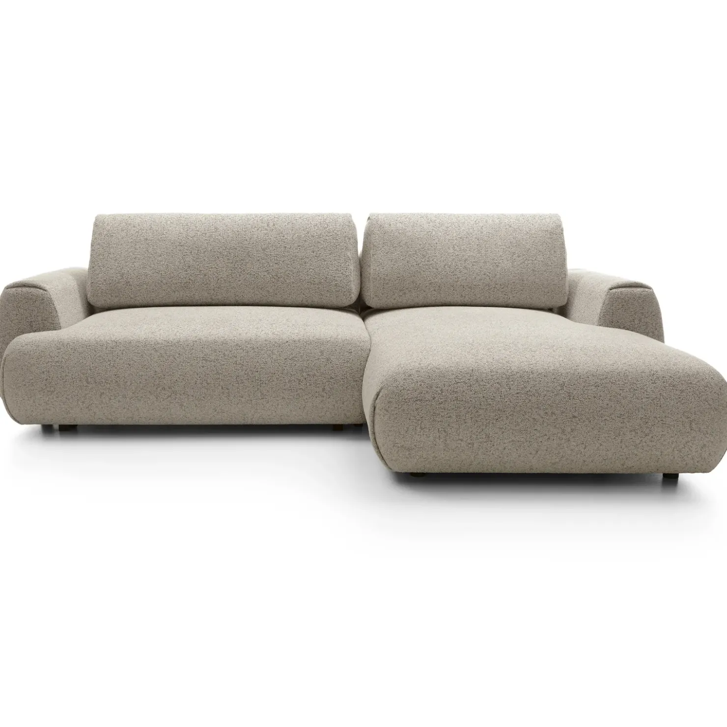 Garnero Arredamenti Divano letto angolare destra 3 posti 270x167cm tessuto beige Cloudify Tessuto Puente Beige Outlet