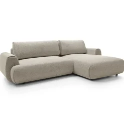 Garnero Arredamenti Divano letto angolare destra 3 posti 270x167cm tessuto beige Cloudify Tessuto Puente Beige Outlet