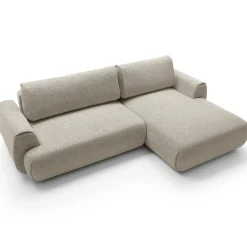 Garnero Arredamenti Divano letto angolare destra 3 posti 270x167cm tessuto beige Cloudify Tessuto Puente Beige Outlet