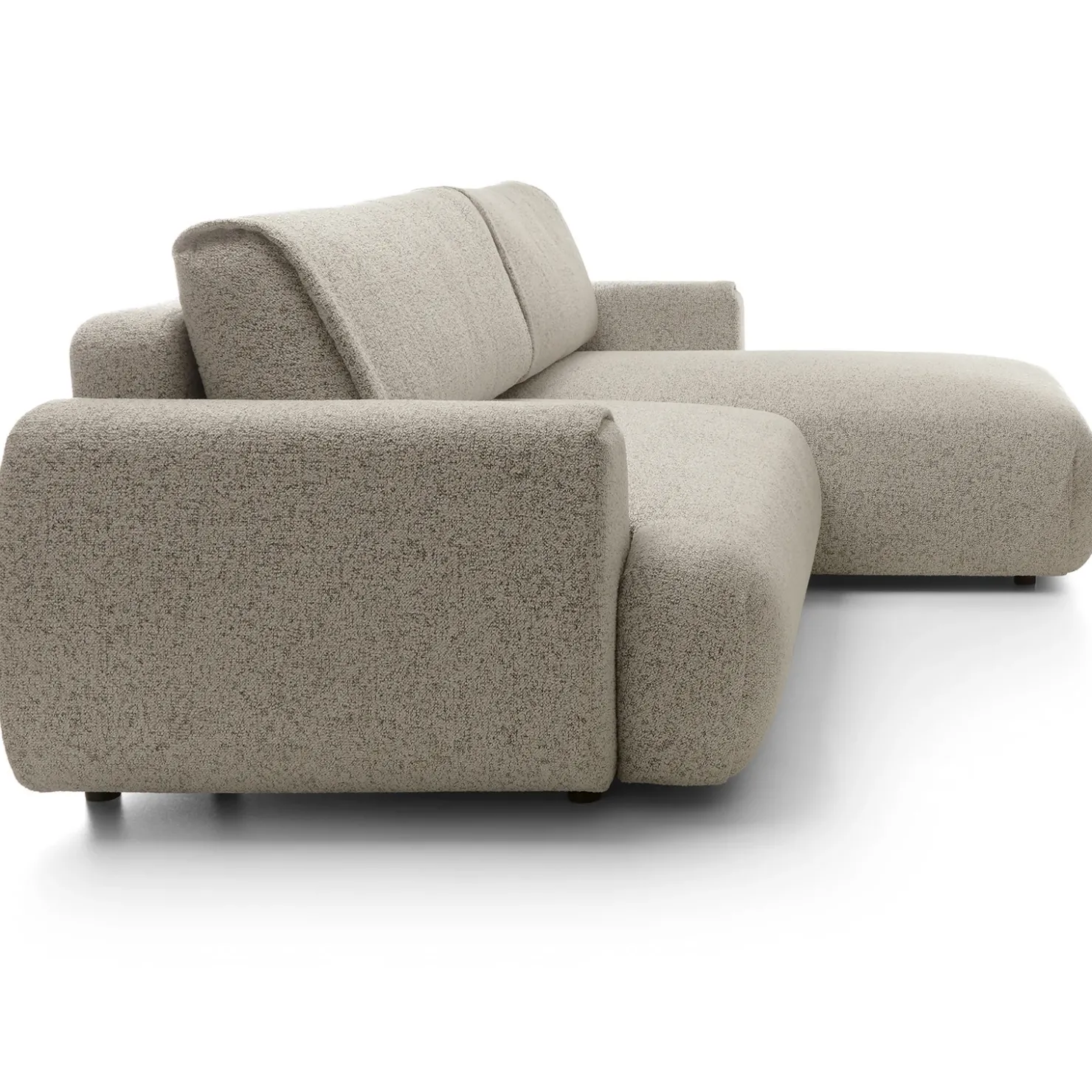 Garnero Arredamenti Divano letto angolare destra 3 posti 270x167cm tessuto beige Cloudify Tessuto Puente Beige Outlet