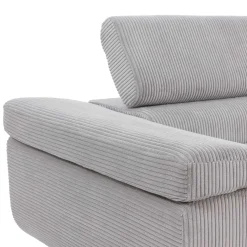 Garnero Arredamenti Divano letto angolare destra imbottito 274x203cm velluto a coste grigio Bormio Velluto Poso Grigio Best