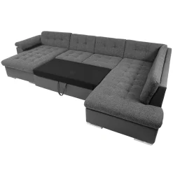 Garnero Arredamenti Divano letto angolare destra 5 posti 350x205cm grigio scuro Agliana Tessuto Trama Fitta Grigio Online