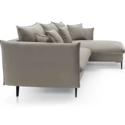 Garnero Arredamenti Divano letto angolare destro 3 posti 258x167cm tessuto beige Lushify Tessuto Riviera Vellutato Beige Sale