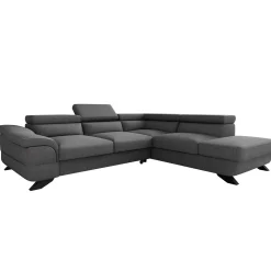 Garnero Arredamenti Divano letto angolare destro 5 posti 272x219cm tessuto antracite Lumma Sale