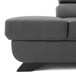 Garnero Arredamenti Divano letto angolare destro 5 posti 272x219cm tessuto antracite Lumma Sale