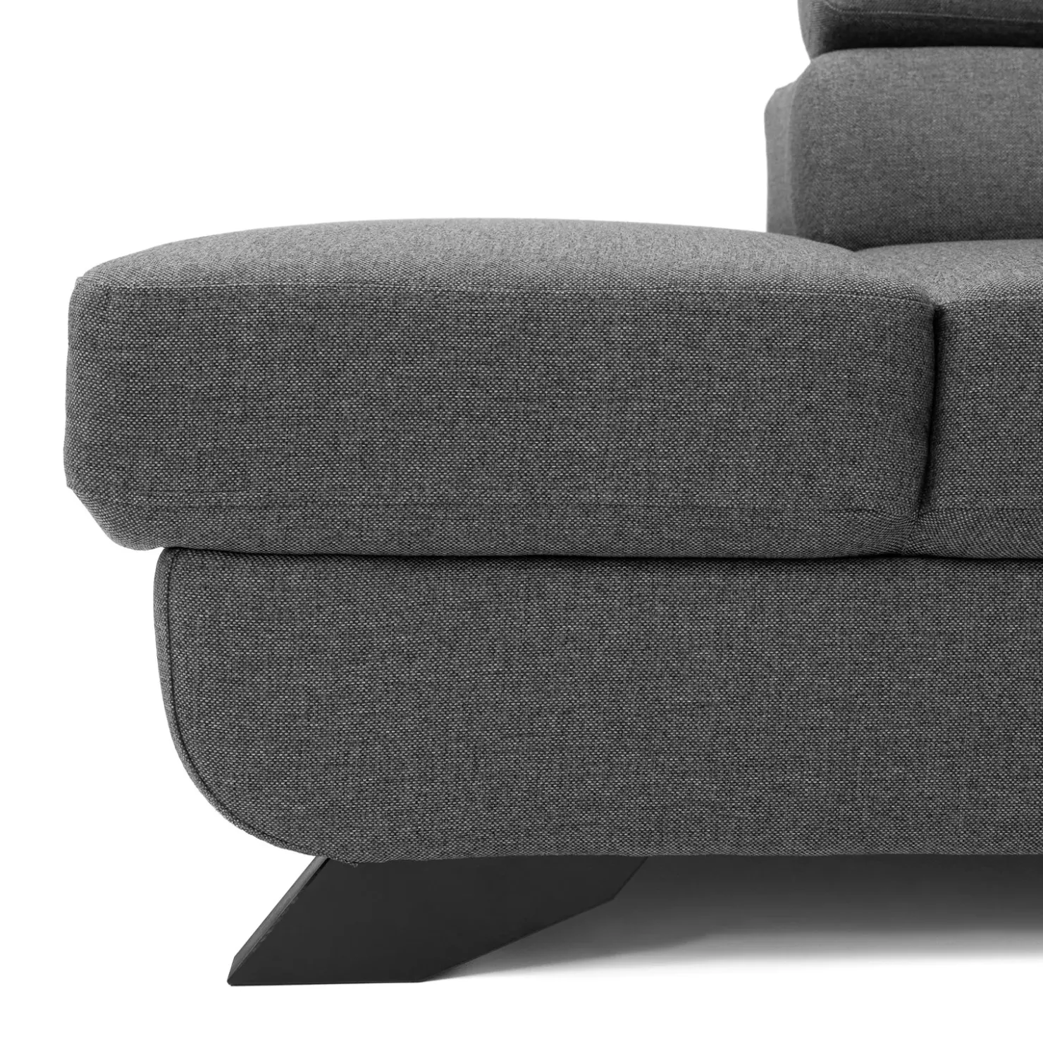 Garnero Arredamenti Divano letto angolare destro 5 posti 272x219cm tessuto antracite Lumma Sale