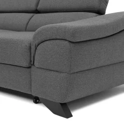 Garnero Arredamenti Divano letto angolare destro 5 posti 272x219cm tessuto antracite Lumma Sale