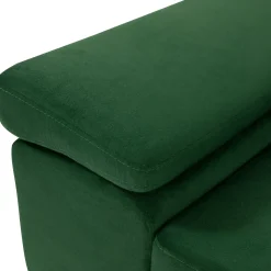 Garnero Arredamenti Divano letto angolare destra imbottito 274x203cm verde Bormio Tessuto Vellutato Manila Verde New
