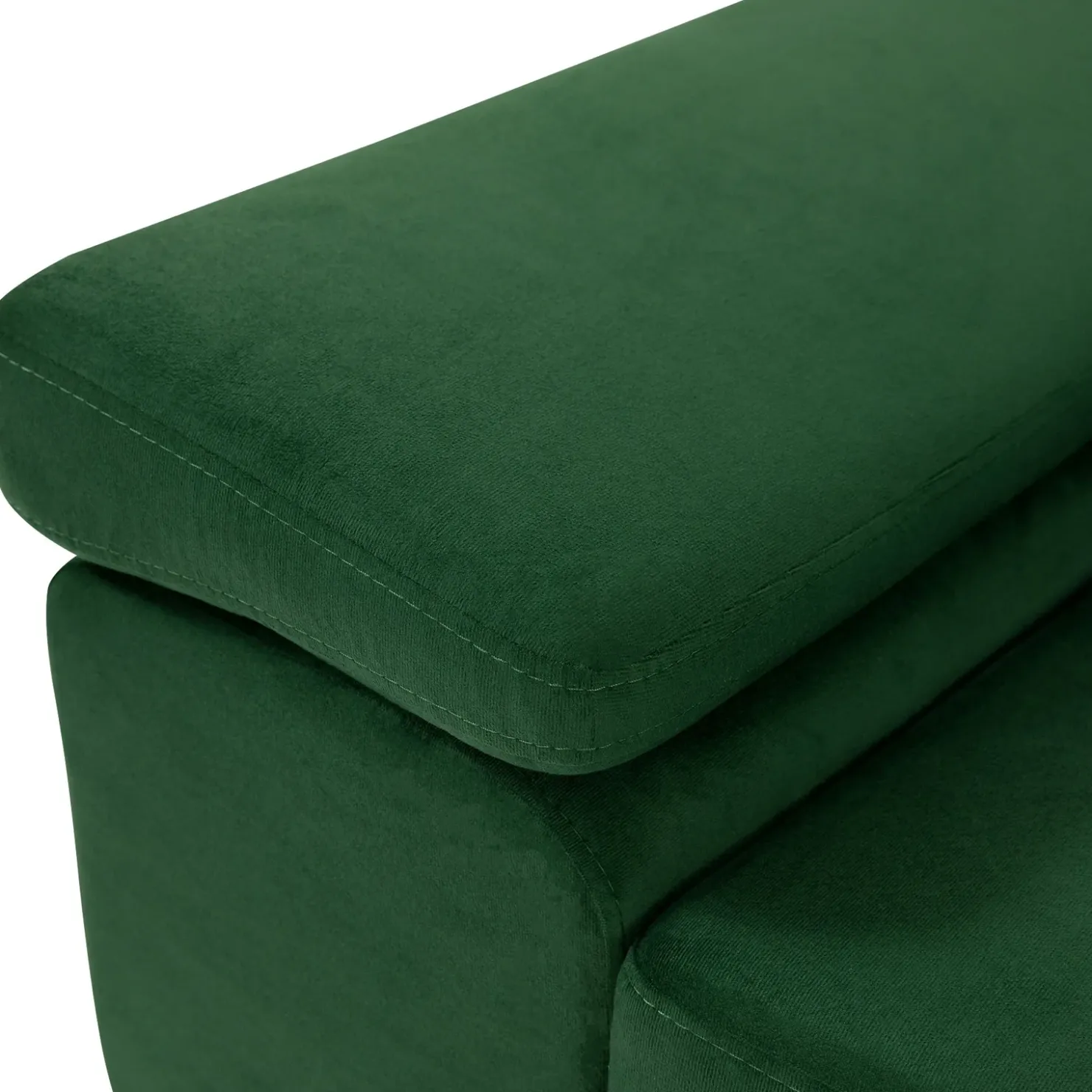 Garnero Arredamenti Divano letto angolare destra imbottito 274x203cm verde Bormio Tessuto Vellutato Manila Verde New