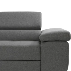 Garnero Arredamenti Divano letto angolare destra imbottito 274x203cm grigio Bormio Tessuto Vellutato Manila Grigio New