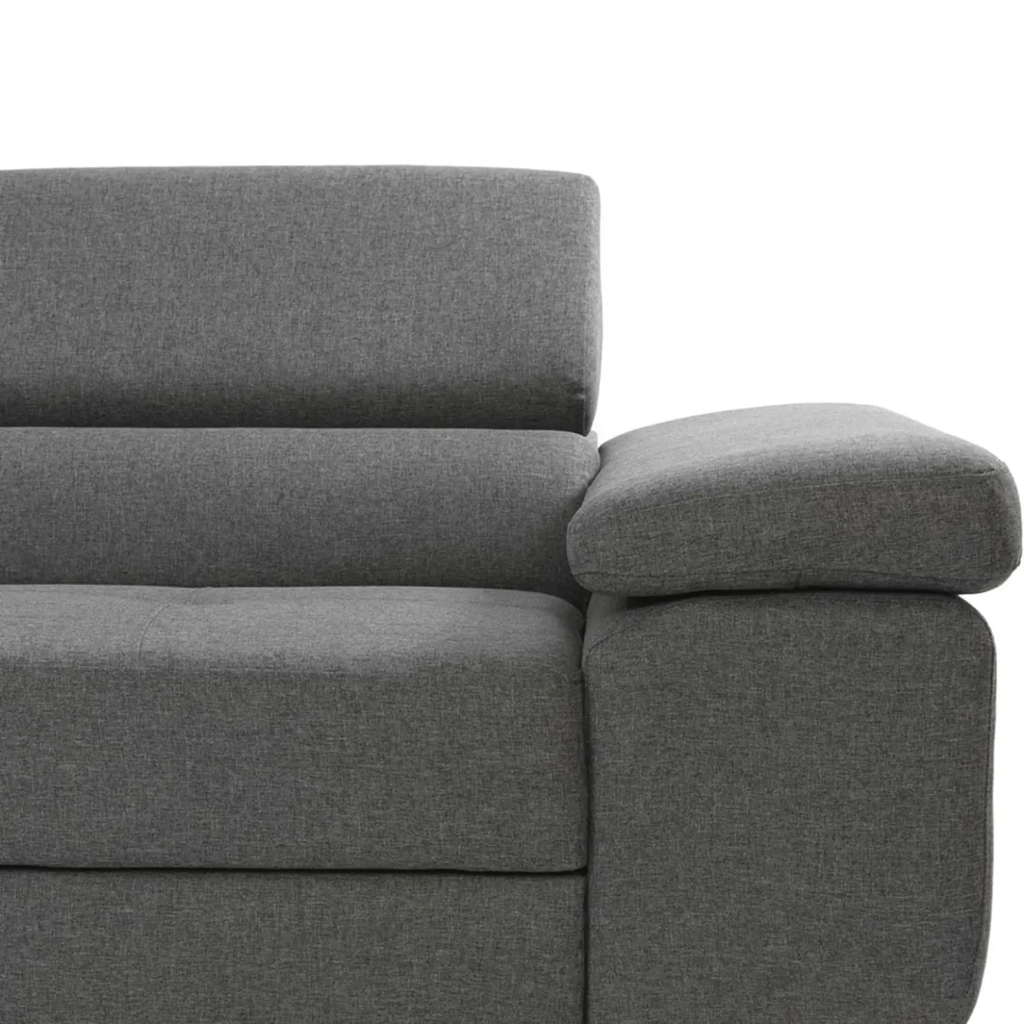 Garnero Arredamenti Divano letto angolare destra imbottito 274x203cm grigio Bormio Tessuto Vellutato Manila Grigio New