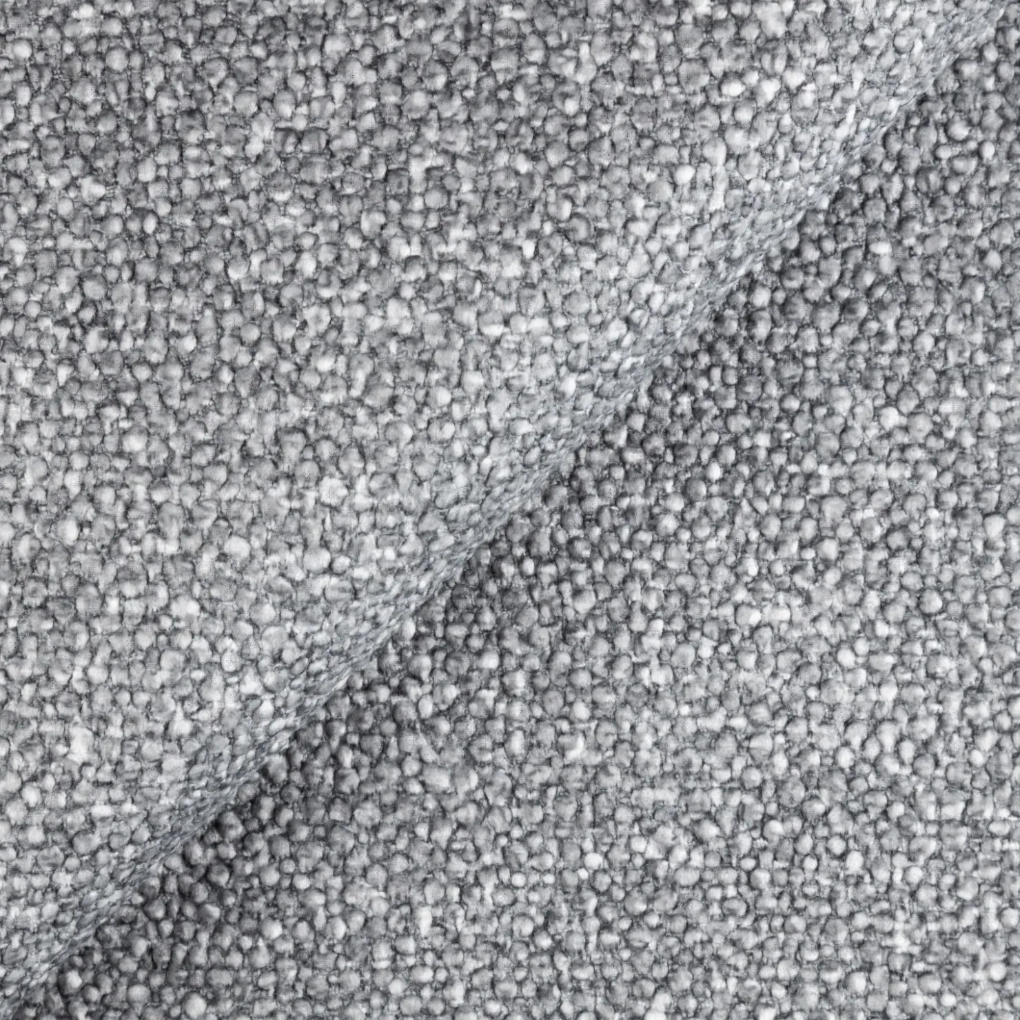 Garnero Arredamenti Divano letto angolare destra 3 posti 260x180cm tessuto bouclè grigio Repose Tessuto Bouclè Blur Grigio New