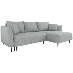 Garnero Arredamenti Divano letto angolare destro 3 posti 276x158cm tessuto grigio Angle Tessuto Peluche Onega Grigio Best