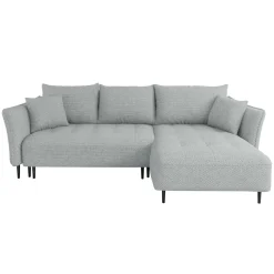 Garnero Arredamenti Divano letto angolare destro 3 posti 276x158cm tessuto grigio Angle Tessuto Peluche Onega Grigio Best