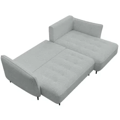 Garnero Arredamenti Divano letto angolare destro 3 posti 276x158cm tessuto grigio Angle Tessuto Peluche Onega Grigio Best