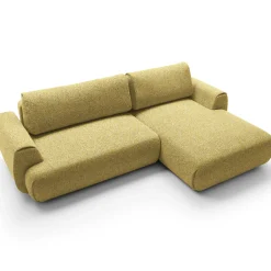 Garnero Arredamenti Divano letto angolare destra 3 posti 270x167cm tessuto giallo Cloudify Tessuto Puente Giallo Hot