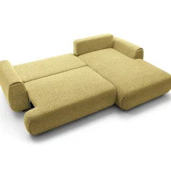 Garnero Arredamenti Divano letto angolare destra 3 posti 270x167cm tessuto giallo Cloudify Tessuto Puente Giallo Hot