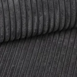 Garnero Arredamenti Divano letto angolare destra 3 posti 267x167cm velluto a coste antracite Relaxion Velluto a Coste Poso Antracite New