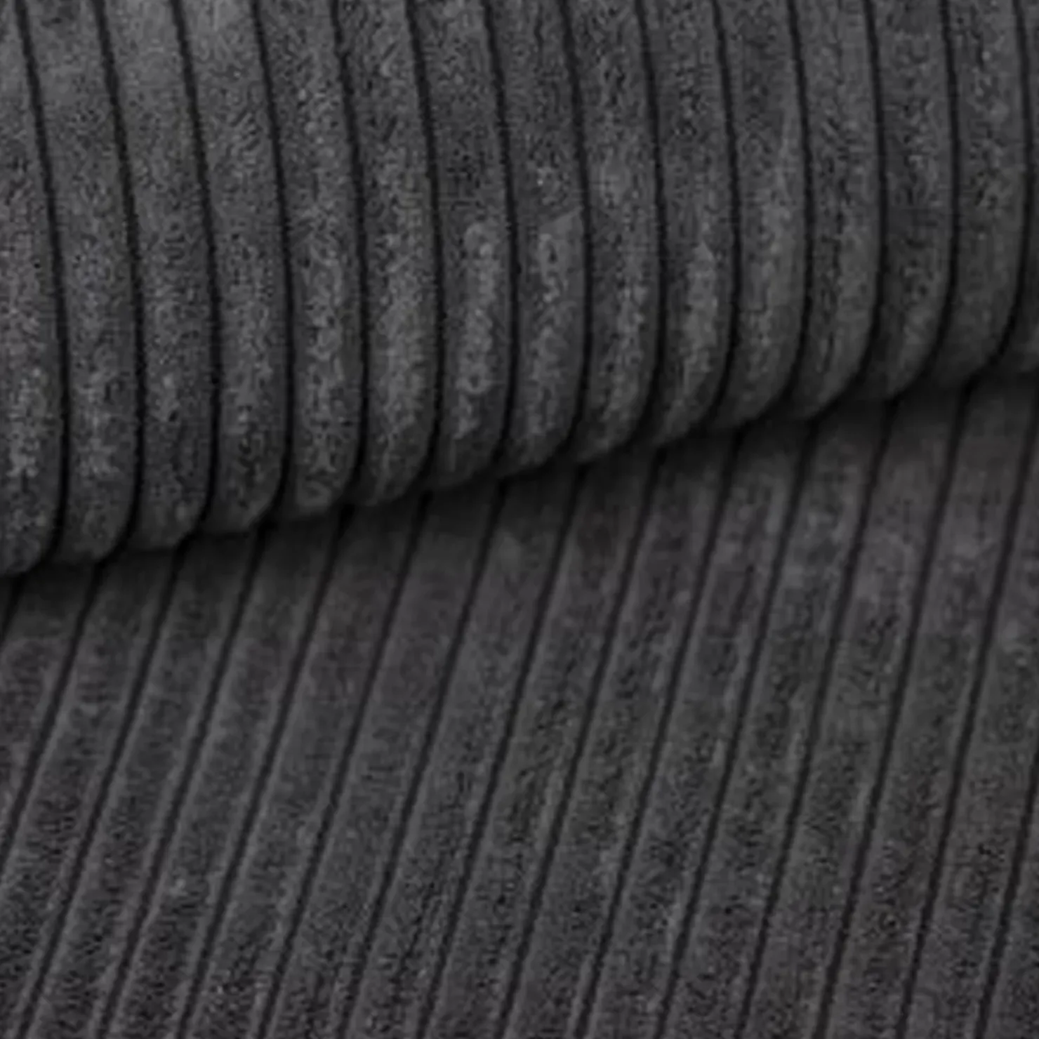 Garnero Arredamenti Divano letto angolare destra 3 posti 267x167cm velluto a coste antracite Relaxion Velluto a Coste Poso Antracite New