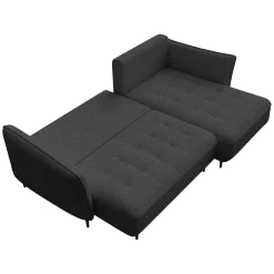 Garnero Arredamenti Divano letto angolare destro 3 posti 276x158cm tessuto grigio antracite Angle Tessuto Peluche Onega Antracite