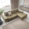Garnero Arredamenti Divano letto angolare destra 3 posti 265x170cm tessuto beige Chillax