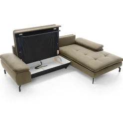 Garnero Arredamenti Divano letto angolare destra 3 posti 265x170cm tessuto beige Chillax