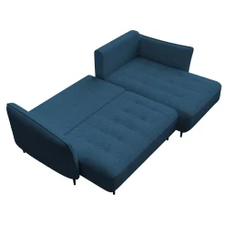 Garnero Arredamenti Divano letto angolare destro 3 posti 276x158cm tessuto blu Angle Tessuto Peluche Onega Blu Best
