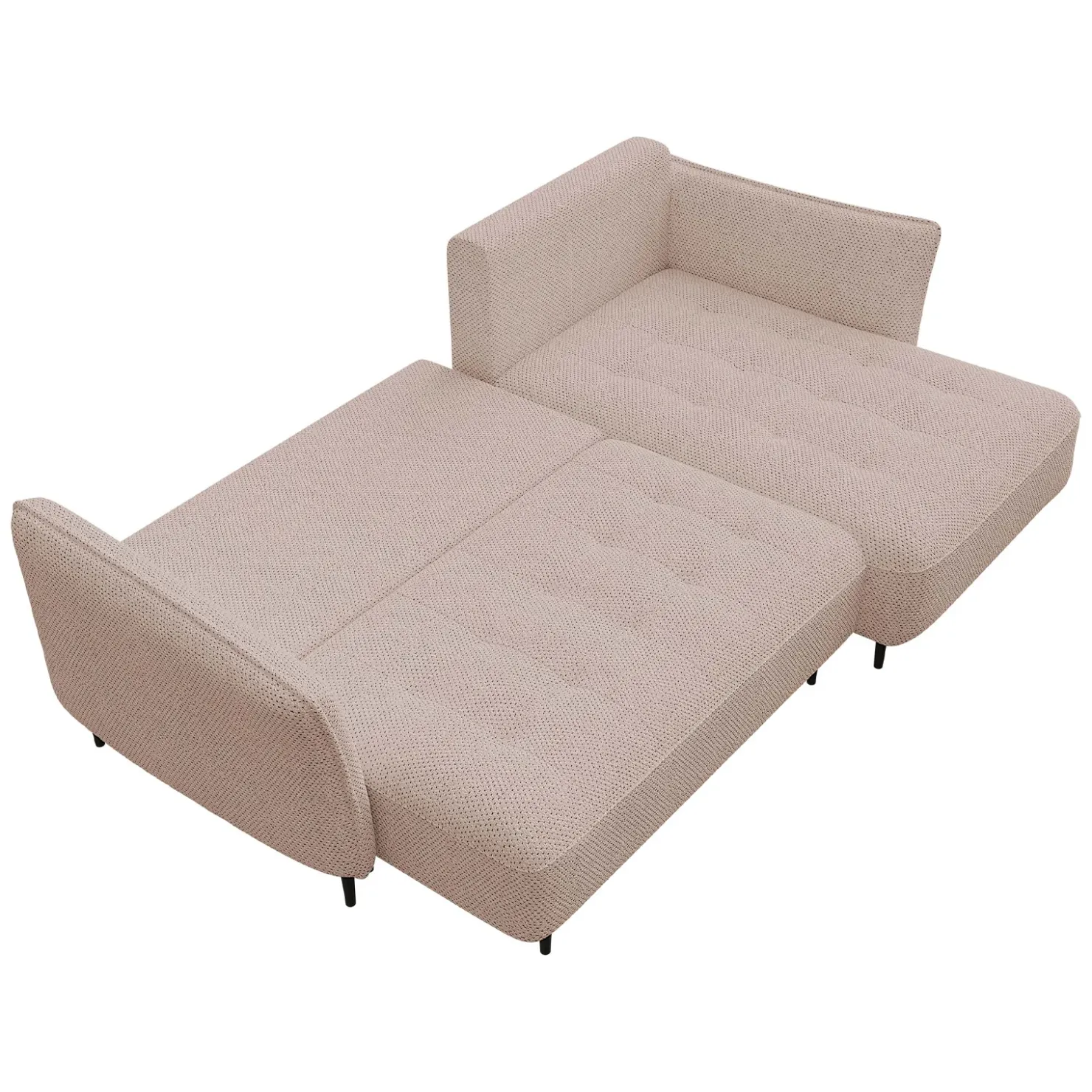 Garnero Arredamenti Divano letto angolare destro 3 posti 276x158cm tessuto rosa Angle Tessuto Peluche Onega Rosa Clearance