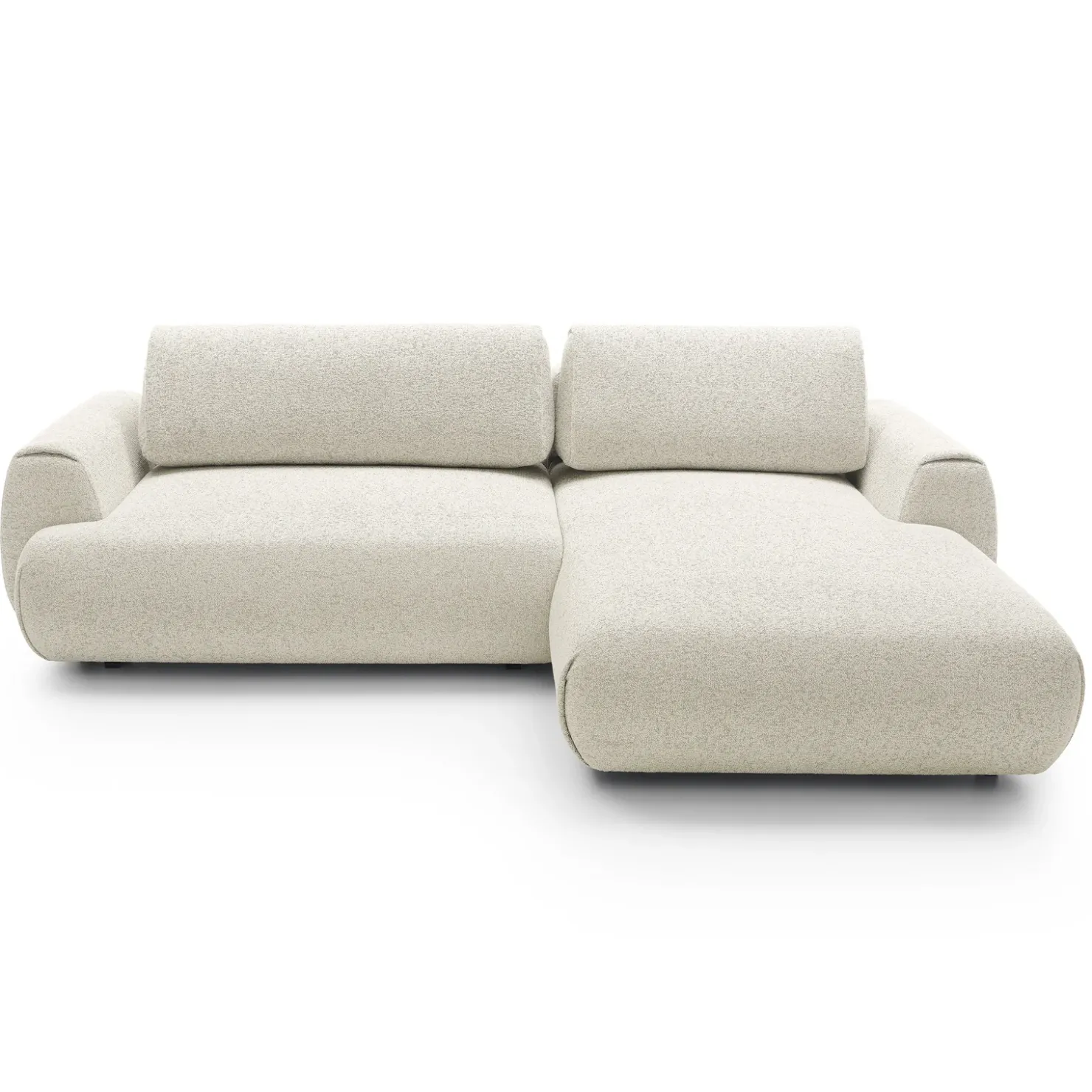 Garnero Arredamenti Divano letto angolare destra 3 posti 270x167cm tessuto bianco Cloudify Tessuto Puente Bianco Online