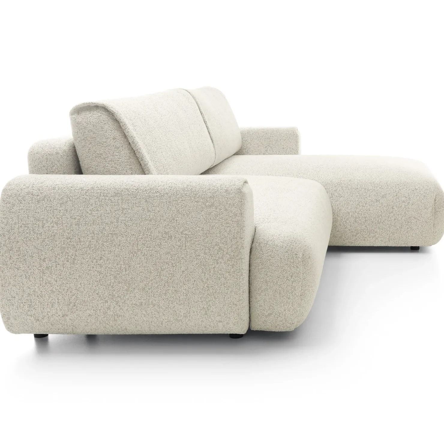 Garnero Arredamenti Divano letto angolare destra 3 posti 270x167cm tessuto bianco Cloudify Tessuto Puente Bianco Online