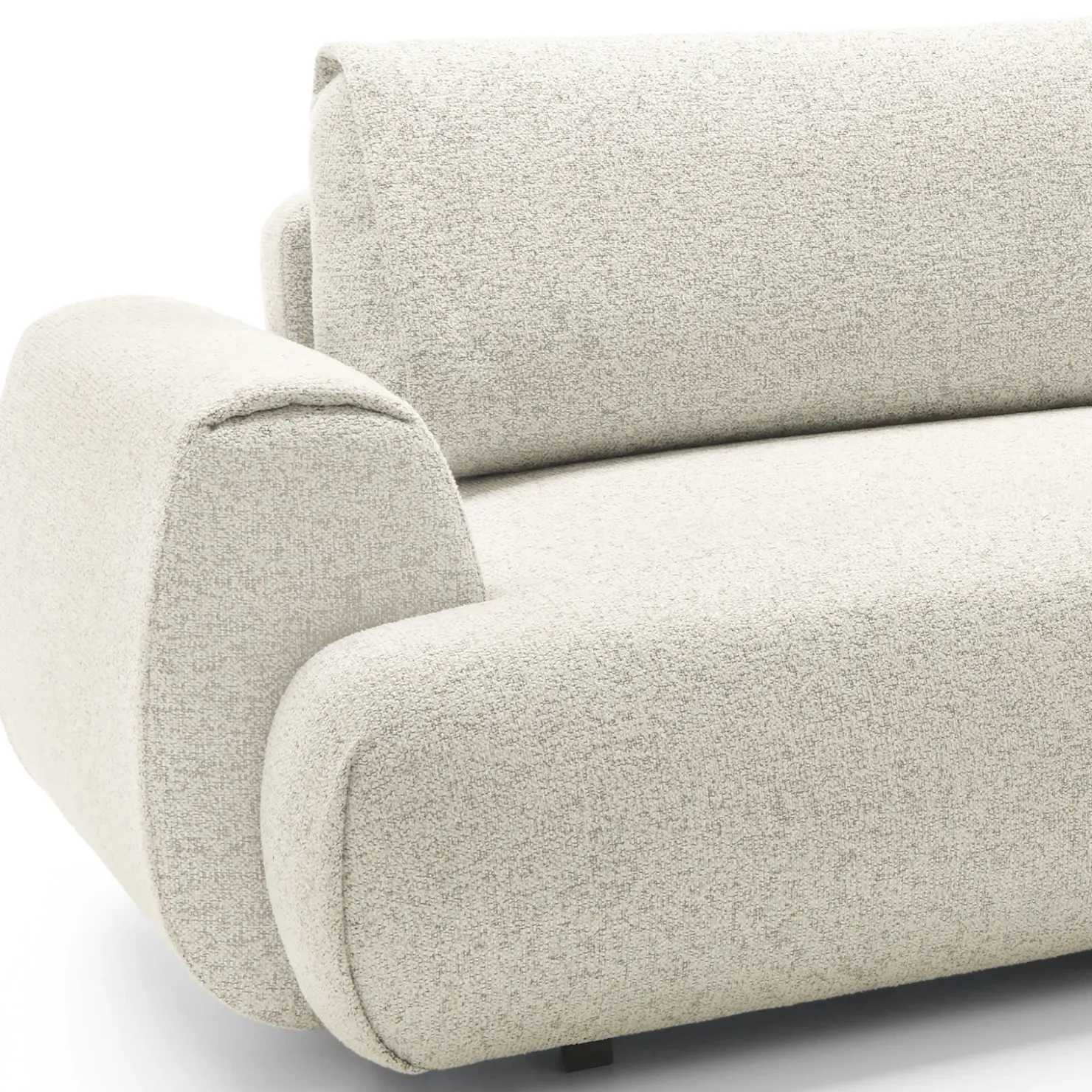 Garnero Arredamenti Divano letto angolare destra 3 posti 270x167cm tessuto bianco Cloudify Tessuto Puente Bianco Online