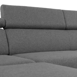 Garnero Arredamenti Divano letto angolare destra 5 posti 253x188cm grigio Almese Tessuto Treccia Fine Lux Grigio Sale