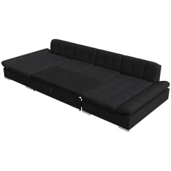 Garnero Arredamenti Divano letto angolare moderno design 360x160cm nero Carpiano Discount