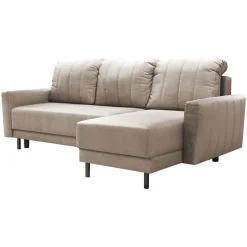 Garnero Arredamenti Divano letto angolare reversibile 230x140cm tessuto beige Baffy Online