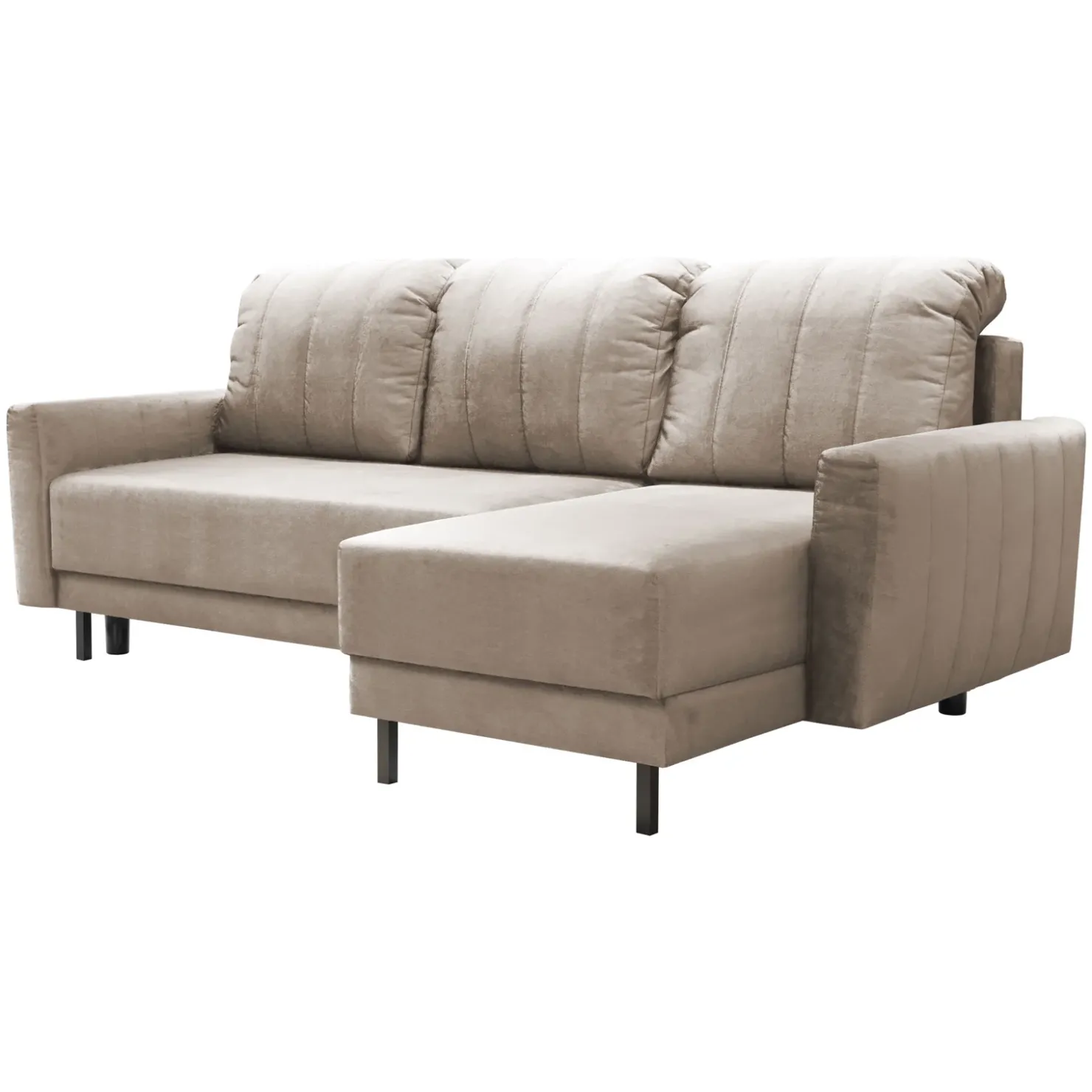 Garnero Arredamenti Divano letto angolare reversibile 230x140cm tessuto beige Baffy Online