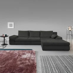 Garnero Arredamenti Divano letto angolare reversibile 313x215cm tessuto antracite Puffo Best