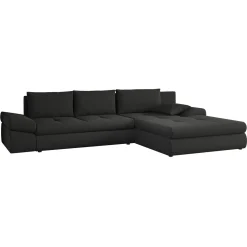 Garnero Arredamenti Divano letto angolare reversibile 313x215cm tessuto antracite Puffo Best